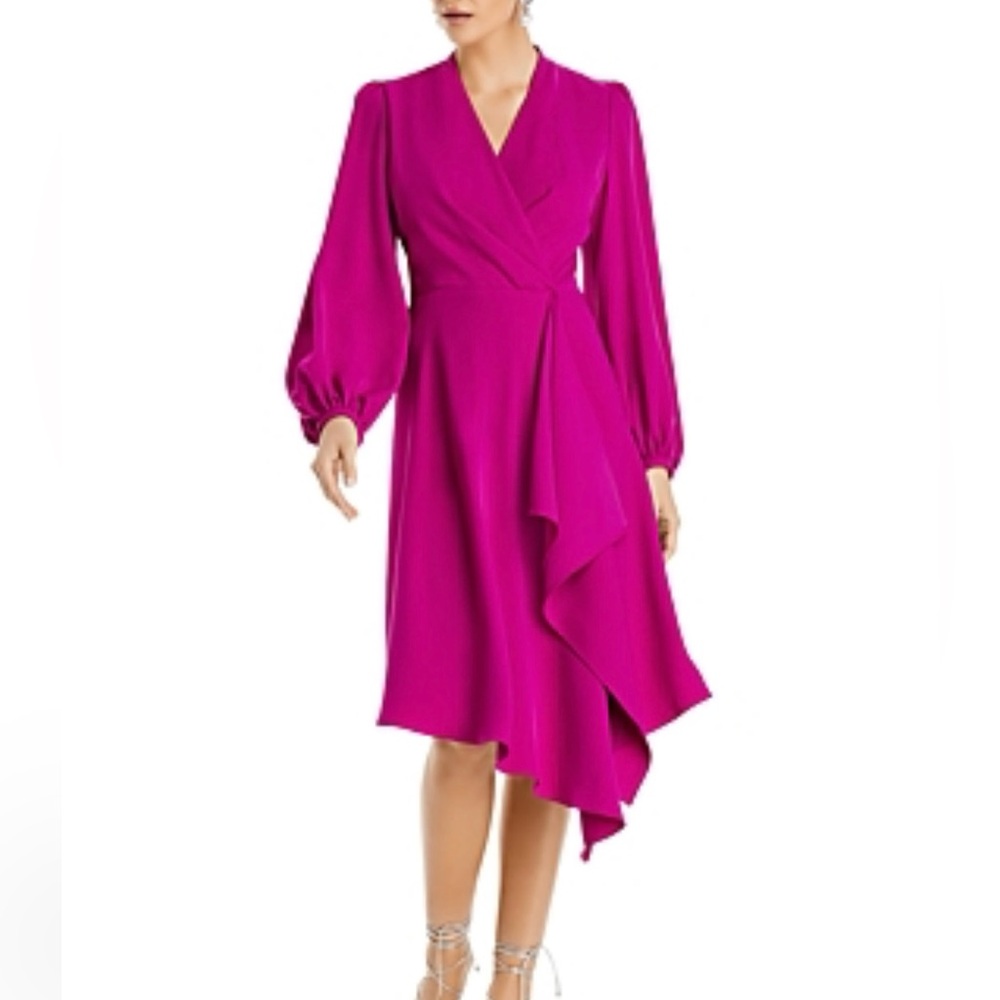 NWT Elegant Magenta Black Halo Dress